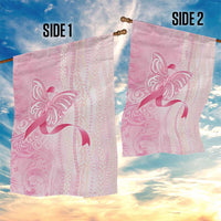 Breast Cancer Awareness Garden Flag Maile Pikake Lokelani Crown Flower Lei Inspired LT9 - Polynesian Pride