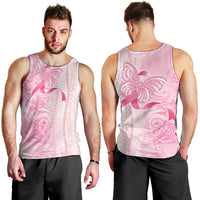 Breast Cancer Awareness Men Tank Top Maile Pikake Lokelani Crown Flower Lei Inspired LT9 - Polynesian Pride