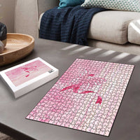 Breast Cancer Awareness Puzzle Maile Pikake Lokelani Crown Flower Lei Inspired LT9 - Polynesian Pride