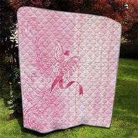 Breast Cancer Awareness Quilt Maile Pikake Lokelani Crown Flower Lei Inspired LT9 - Polynesian Pride