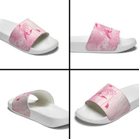 Breast Cancer Awareness Slide Sandals Maile Pikake Lokelani Crown Flower Lei Inspired LT9 - Polynesian Pride