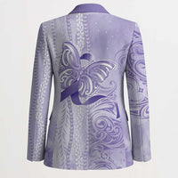Epilepsy Awareness Blazer Maile Pikake Lokelani Crown Flower Lei Inspired LT9 - Polynesian Pride