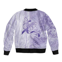 Epilepsy Awareness Bomber Jacket Maile Pikake Lokelani Crown Flower Lei Inspired LT9 - Polynesian Pride