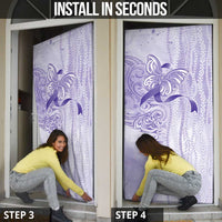 Epilepsy Awareness Door Cover Maile Pikake Lokelani Crown Flower Lei Inspired LT9 - Polynesian Pride