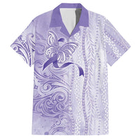 Epilepsy Awareness Hawaiian Shirt Maile Pikake Lokelani Crown Flower Lei Inspired LT9 Purple - Polynesian Pride