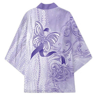 Epilepsy Awareness Kimono Maile Pikake Lokelani Crown Flower Lei Inspired LT9 - Polynesian Pride