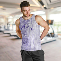 Epilepsy Awareness Men Tank Top Maile Pikake Lokelani Crown Flower Lei Inspired LT9 Purple - Polynesian Pride