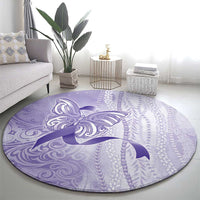 Epilepsy Awareness Round Carpet Maile Pikake Lokelani Crown Flower Lei Inspired LT9 - Polynesian Pride