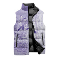 Epilepsy Awareness Sleeveless Puffer Jacket Maile Pikake Lokelani Crown Flower Lei Inspired LT9 - Polynesian Pride