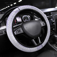 Epilepsy Awareness Steering Wheel Cover Maile Pikake Lokelani Crown Flower Lei Inspired LT9 Universal Fit Purple - Polynesian Pride