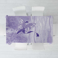 Epilepsy Awareness Tablecloth Maile Pikake Lokelani Crown Flower Lei Inspired LT9 Purple - Polynesian Pride