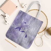 Epilepsy Awareness Tote Bag Maile Pikake Lokelani Crown Flower Lei Inspired LT9 White Strap One Size Purple - Polynesian Pride