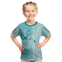 PTSD Awareness Kid T Shirt Maile Pikake Lokelani Crown Flower Lei Inspired LT9 Teal - Polynesian Pride