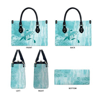 PTSD Awareness Leather Bag Maile Pikake Lokelani Crown Flower Lei Inspired LT9 - Polynesian Pride