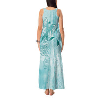 PTSD Awareness Tank Maxi Dress Maile Pikake Lokelani Crown Flower Lei Inspired LT9 - Polynesian Pride