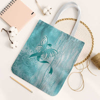 PTSD Awareness Tote Bag Maile Pikake Lokelani Crown Flower Lei Inspired LT9 White Strap One Size Teal - Polynesian Pride