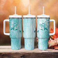 PTSD Awareness Tumbler With Handle Maile Pikake Lokelani Crown Flower Lei Inspired LT9 - Polynesian Pride