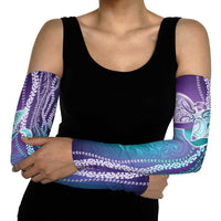 Suicide Prevention Awareness Arm Sleeves Maile Pikake Lokelani Crown Flower Lei Inspired LT9 - Polynesian Pride