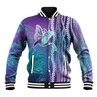 Suicide Prevention Awareness Baseball Jacket Maile Pikake Lokelani Crown Flower Lei Inspired LT9 Unisex Multicolor - Polynesian Pride