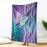 Suicide Prevention Awareness Blanket Maile Pikake Lokelani Crown Flower Lei Inspired LT9 - Polynesian Pride