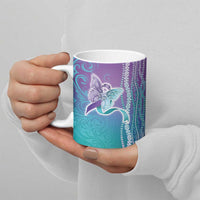 Suicide Prevention Awareness Ceramic Mug Maile Pikake Lokelani Crown Flower Lei Inspired LT9 - Polynesian Pride