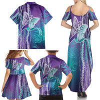 Suicide Prevention Awareness Family Matching Summer Maxi Dress and Hawaiian Shirt Maile Pikake Lokelani Crown Flower Lei Inspired
