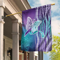 Suicide Prevention Awareness Garden Flag Maile Pikake Lokelani Crown Flower Lei Inspired LT9 House Flag Multicolor - Polynesian Pride