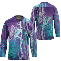 Suicide Prevention Awareness Hockey Jersey Maile Pikake Lokelani Crown Flower Lei Inspired LT9 - Polynesian Pride