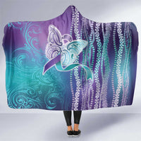 Suicide Prevention Awareness Hooded Blanket Maile Pikake Lokelani Crown Flower Lei Inspired LT9 One Size Multicolor - Polynesian Pride
