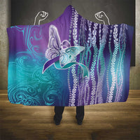 Suicide Prevention Awareness Hooded Blanket Maile Pikake Lokelani Crown Flower Lei Inspired LT9 - Polynesian Pride