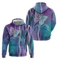 Suicide Prevention Awareness Hoodie Maile Pikake Lokelani Crown Flower Lei Inspired LT9 - Polynesian Pride