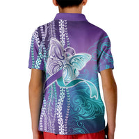 Suicide Prevention Awareness Kid Polo Shirt Maile Pikake Lokelani Crown Flower Lei Inspired LT9 - Polynesian Pride
