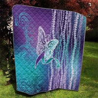 Suicide Prevention Awareness Quilt Maile Pikake Lokelani Crown Flower Lei Inspired LT9 - Polynesian Pride