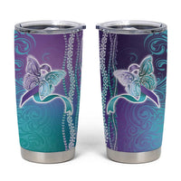 Suicide Prevention Awareness Tumbler Cup Maile Pikake Lokelani Crown Flower Lei Inspired LT9 Multicolor - Polynesian Pride