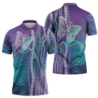 Suicide Prevention Awareness Zipper Polo Shirt Maile Pikake Lokelani Crown Flower Lei Inspired LT9 - Polynesian Pride