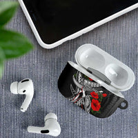 Hawaiian Honu Personalized AirPods Case Black Tribal Hook Pattern LT9 - Polynesian Pride