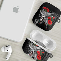 Hawaiian Honu Personalized AirPods Case Black Tribal Hook Pattern LT9 - Polynesian Pride