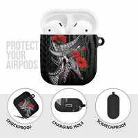 Hawaiian Honu Personalized AirPods Case Black Tribal Hook Pattern LT9 - Polynesian Pride