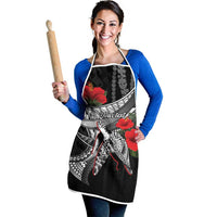 Hawaiian Honu Personalized Apron Black Tribal Hook Pattern LT9 - Polynesian Pride