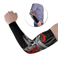 Hawaiian Honu Personalized Arm Sleeves Black Tribal Hook Pattern LT9 Set of 2 Black - Polynesian Pride