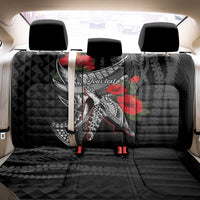 Hawaiian Honu Personalized Back Car Seat Cover Black Tribal Hook Pattern
