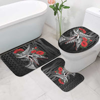 Hawaiian Honu Personalized Bathroom Set Black Tribal Hook Pattern LT9 - Polynesian Pride