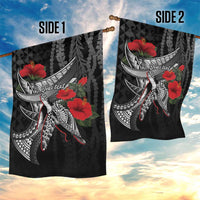 Hawaiian Honu Personalized Garden Flag Black Tribal Hook Pattern LT9 - Polynesian Pride