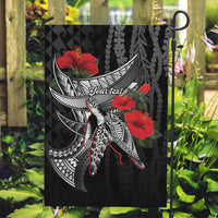 Hawaiian Honu Personalized Garden Flag Black Tribal Hook Pattern LT9 Garden Flag Black - Polynesian Pride