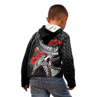 Hawaiian Honu Personalized Kid Hoodie Black Tribal Hook Pattern LT9 - Polynesian Pride