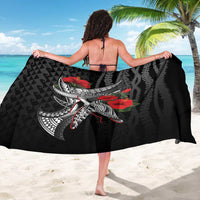 Hawaiian Honu Personalized Sarong Black Tribal Hook Pattern LT9 - Polynesian Pride