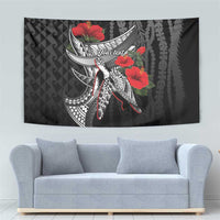 Hawaiian Honu Personalized Tapestry Black Tribal Hook Pattern LT9 - Polynesian Pride