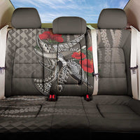 Hawaiian Honu Personalized Back Car Seat Cover Mocha Mousse Hibiscus Tribal Hook Pattern LT9 One Size Mocha - Polynesian Pride
