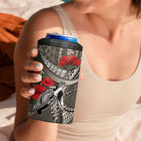 Hawaiian Honu Personalized 4 in 1 Can Cooler Tumbler Mocha Mousse Hibiscus Tribal Hook Pattern LT9 - Polynesian Pride