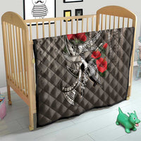 Hawaiian Honu Personalized Quilt Mocha Mousse Hibiscus Tribal Hook Pattern